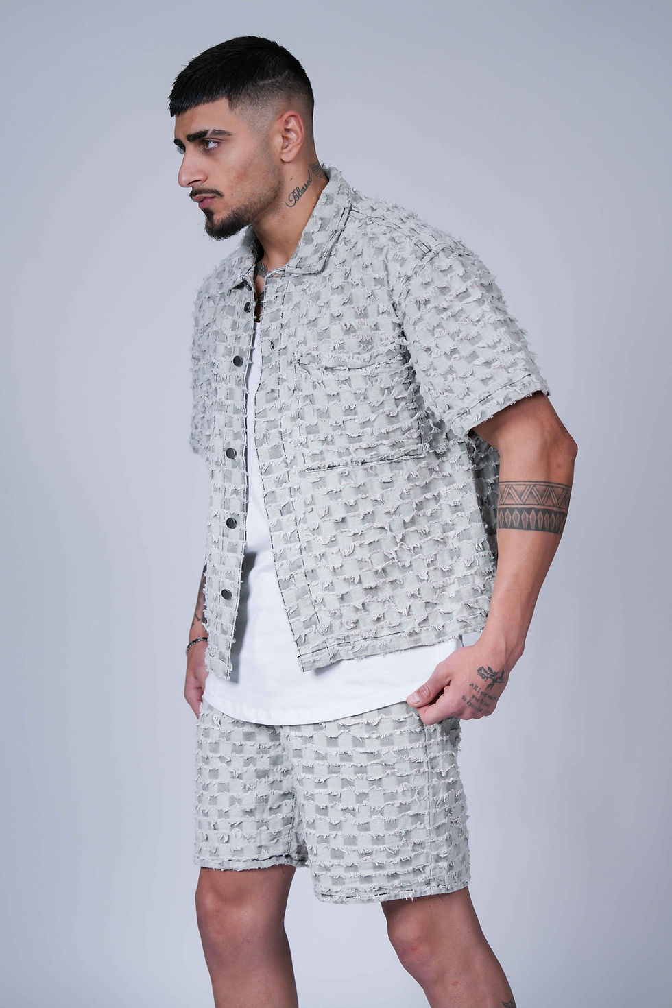 תמונה ממוזערת: חליפה גינס אוברסייז משבצות