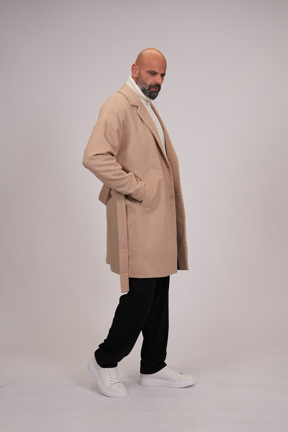 תמונה ממוזערת: מעיל צמר אלגנטי ארוך 