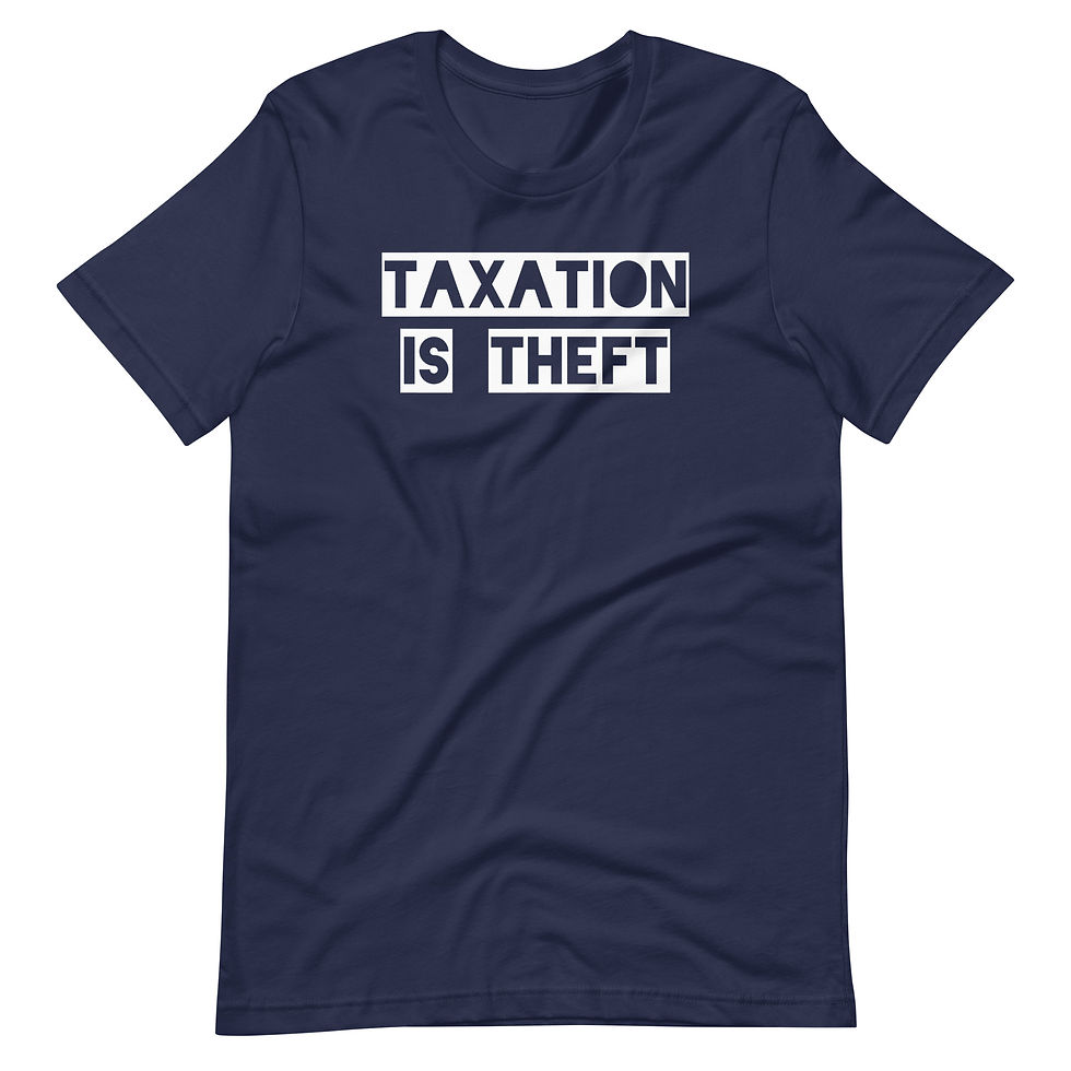 Thumbnail: Taxation is Theft Block Letters T-Shirt