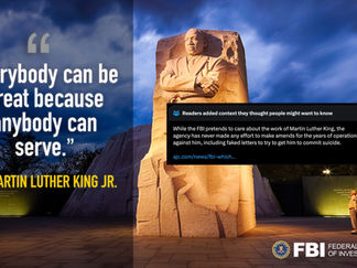 Community Notes torches the FBI on MLK day AGAIN
