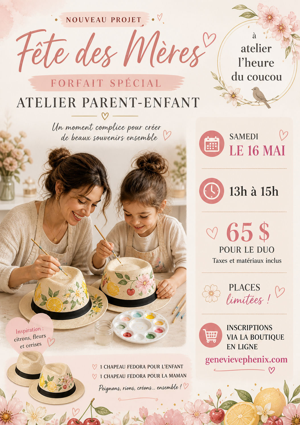 Chapeau Fedora Atelier Parents&enfants samedi 16 mai 13h