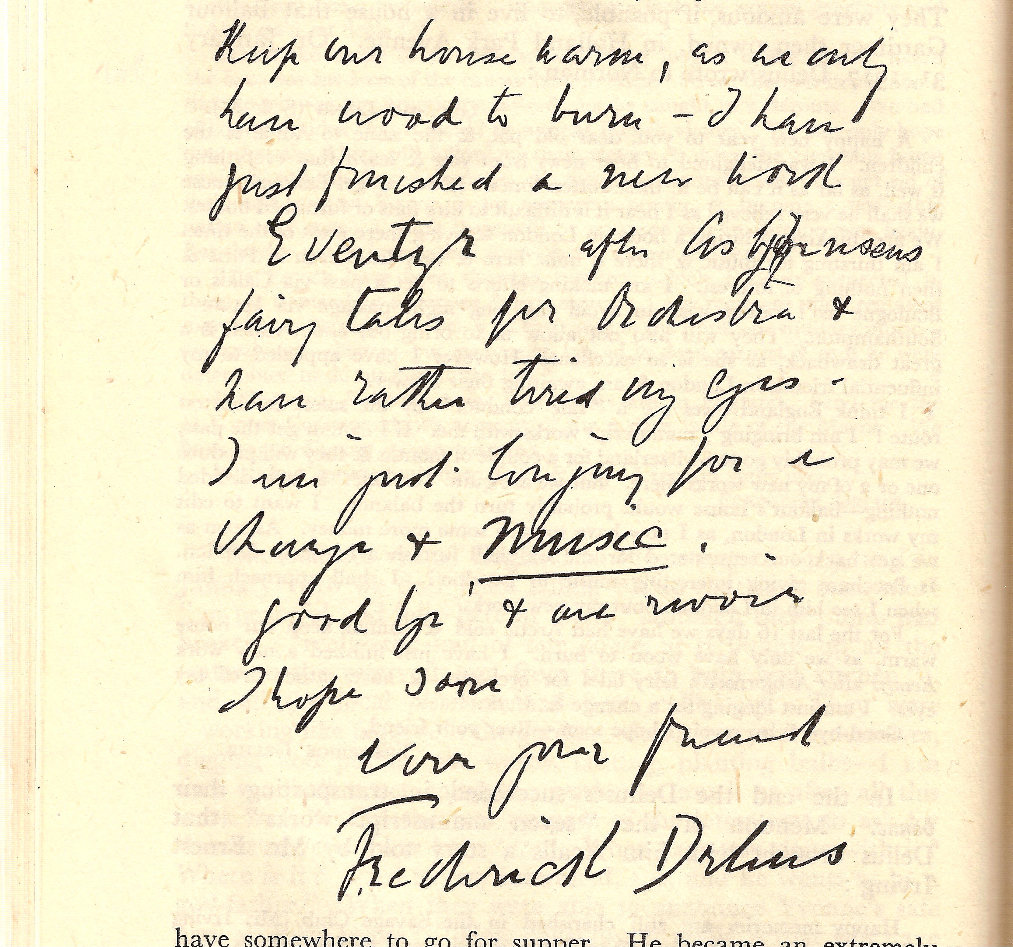 Delius letter