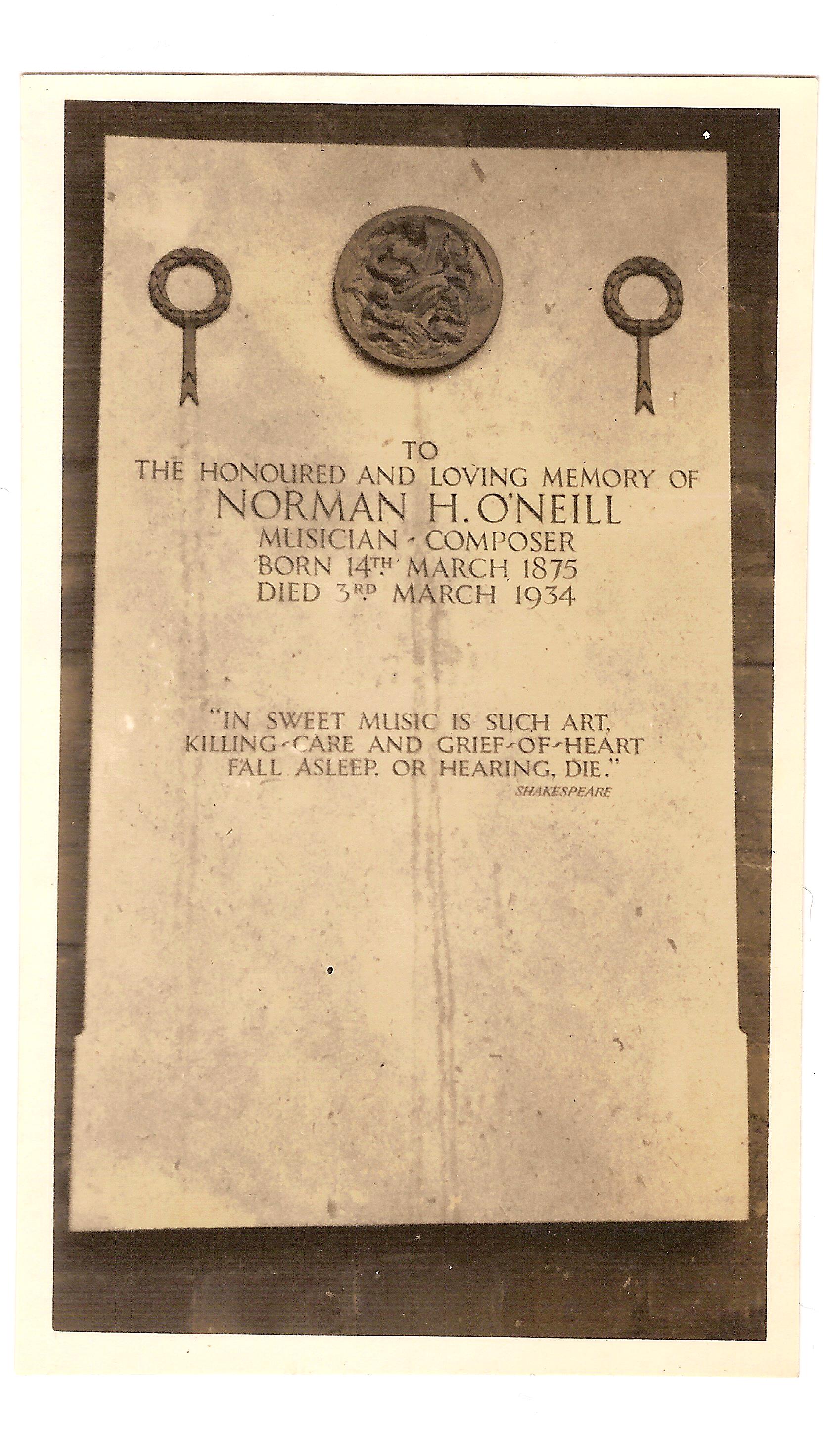 Norman O'Neill's Memorial Golders Green Crematorium