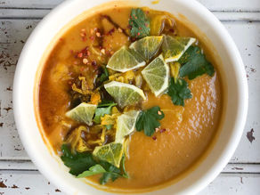 Sweet Potato & Chickpea Soup with Turmeric Ferment