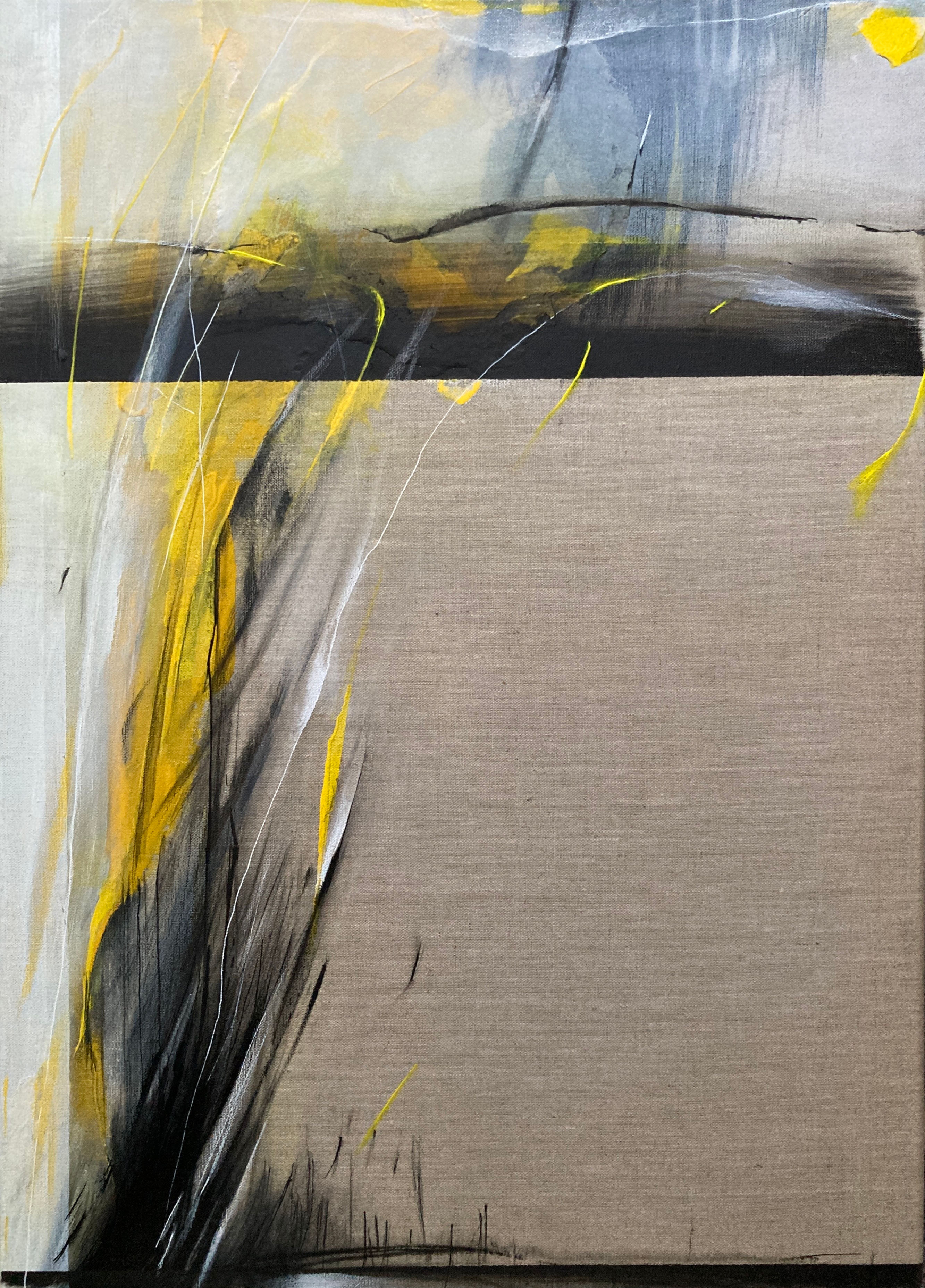 Flying sound 1 - Lyrical abstraction - Original painting on canvas - Cécile Filipe