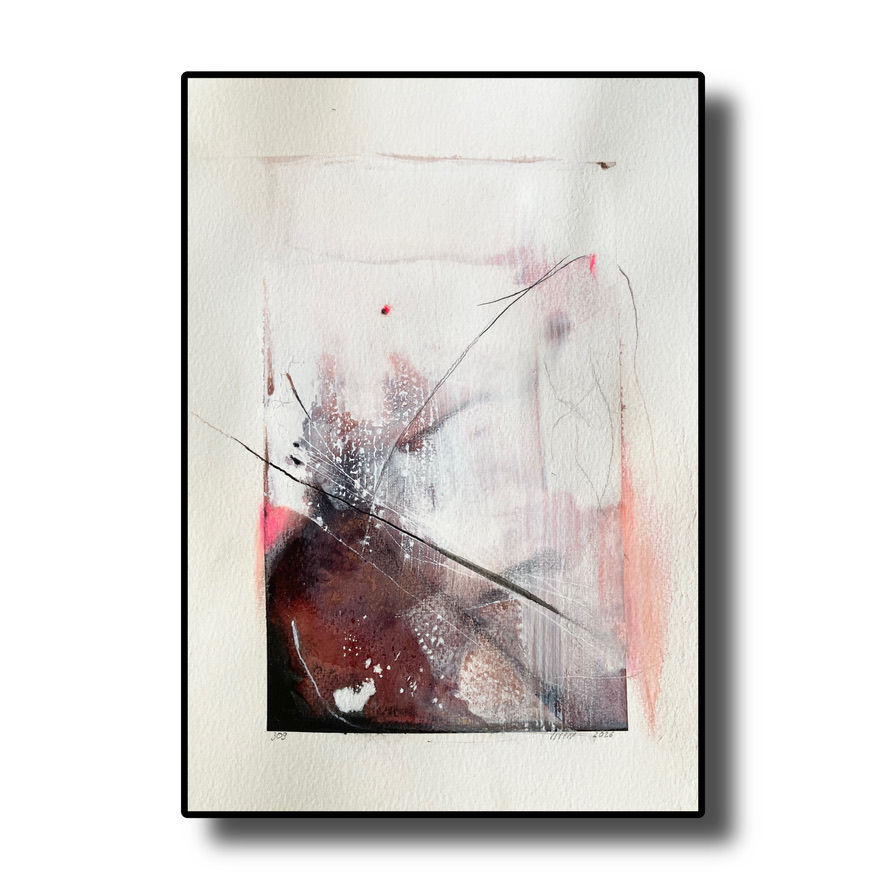 Number 309 - Lyrical abstraction - Original painting on paper - Cécile Filipe