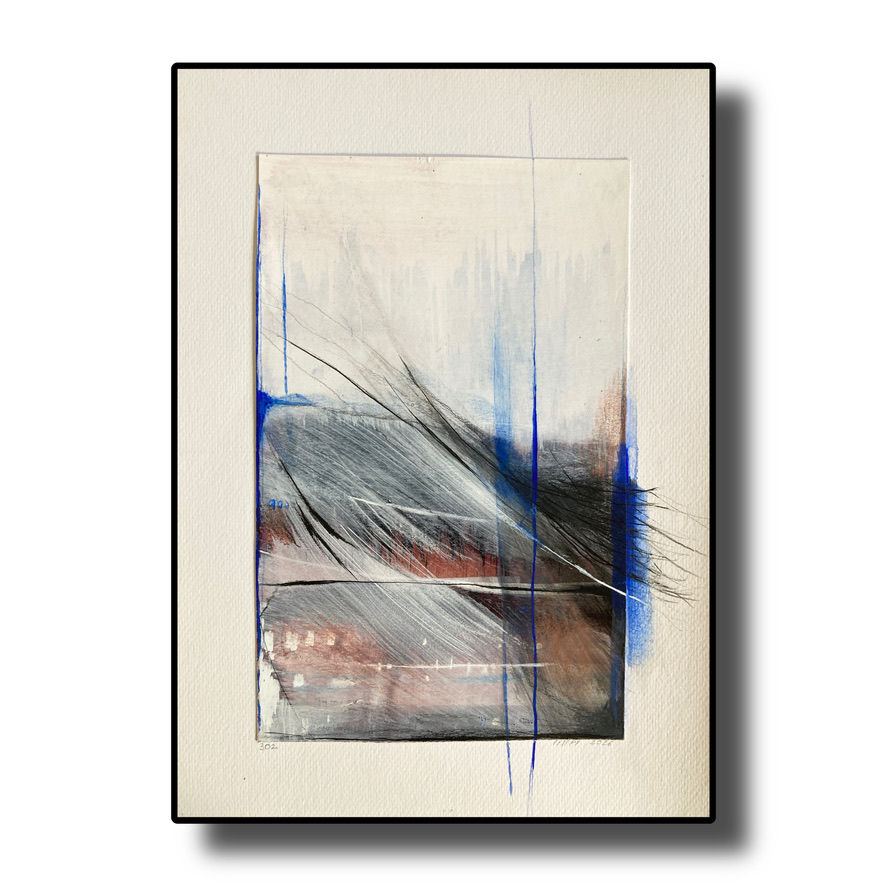 Number 302 - Lyrical abstraction - Original painting on paper - Cécile Filipe