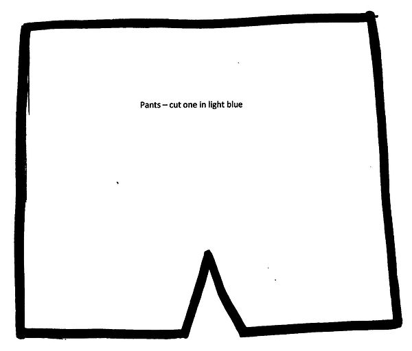Kidfunideas.com Alien paper bag puppet pattern piece for pants