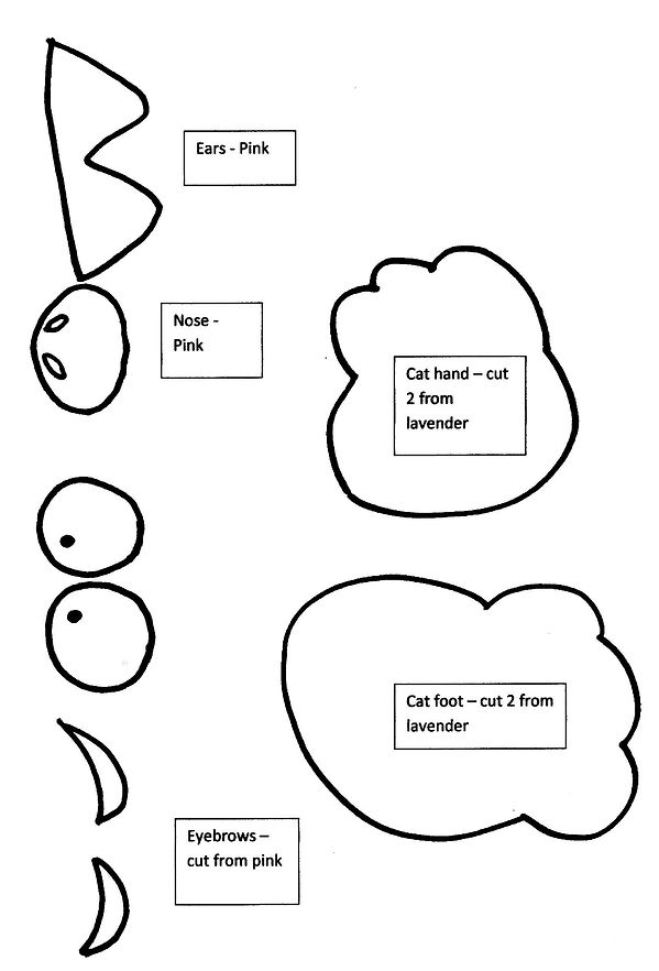 Kidfunides.com Cheshire cat craft pattern sheet