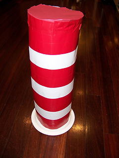 Kidfunideas.com Dr. Seuss Cat in the hat hat craft final picture of finnished craft