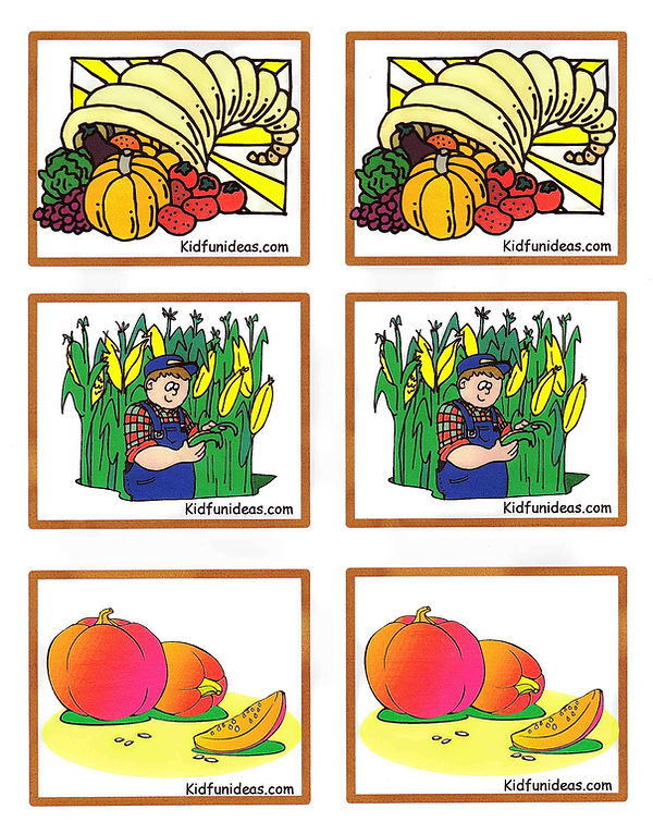 Kidfunideas harvest match game