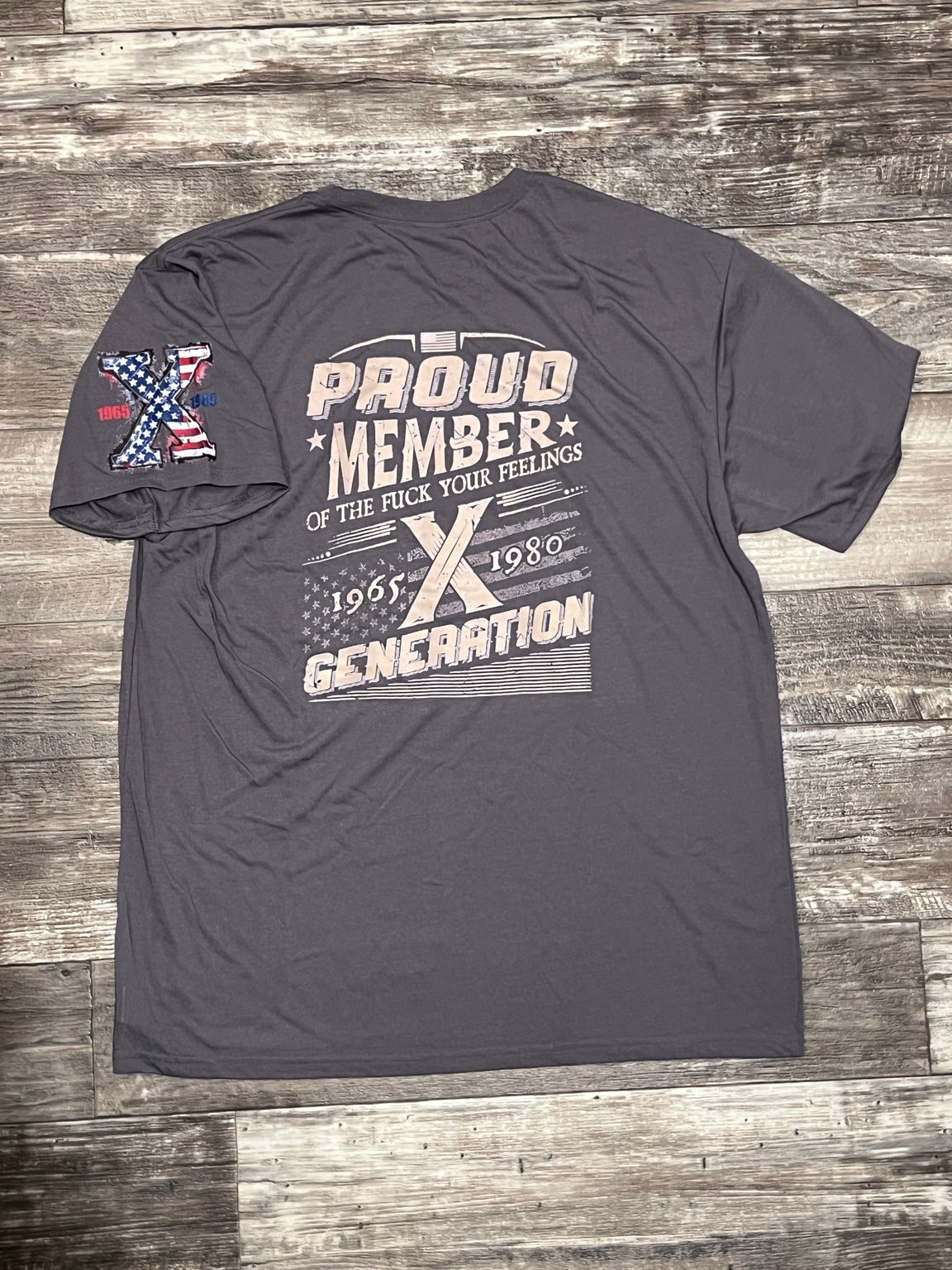 Proud Member Gen X 1965–1980 Graphic T-Shirt – Size L