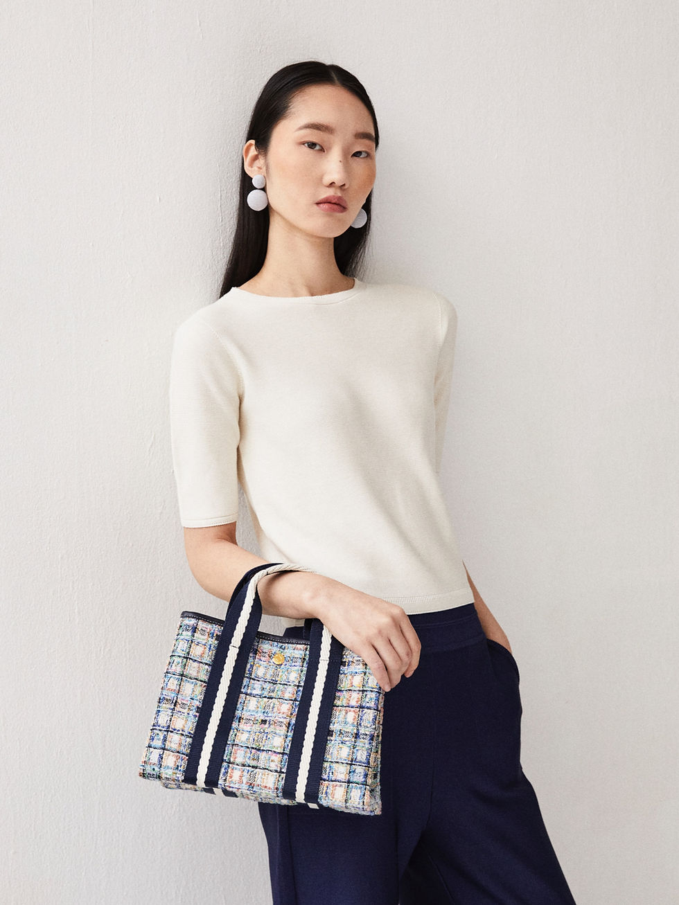 TRAVERSÉE S - LIGHT BLUE TWEED | Ruedeverneuil