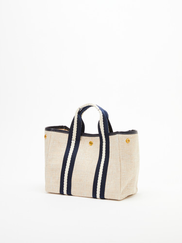 パリで人気【Rue de Verneuil】TOTE S Prince de GallesBordeaux TRAVERSÉE S - SUMMER TWEED ROPE NAVY | Ruedeverneuil