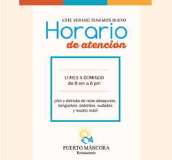 Nuevo horario_Puerto Máncora