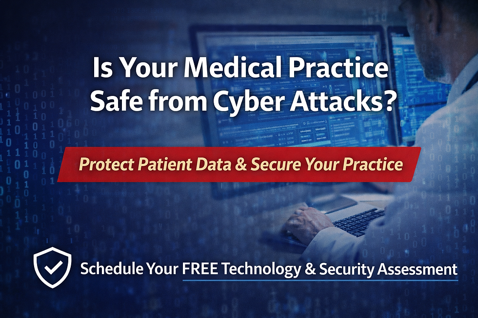 medical staff experiencing system downtime in a healthcare office