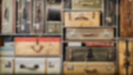 Vintage Luggage in Shelves
