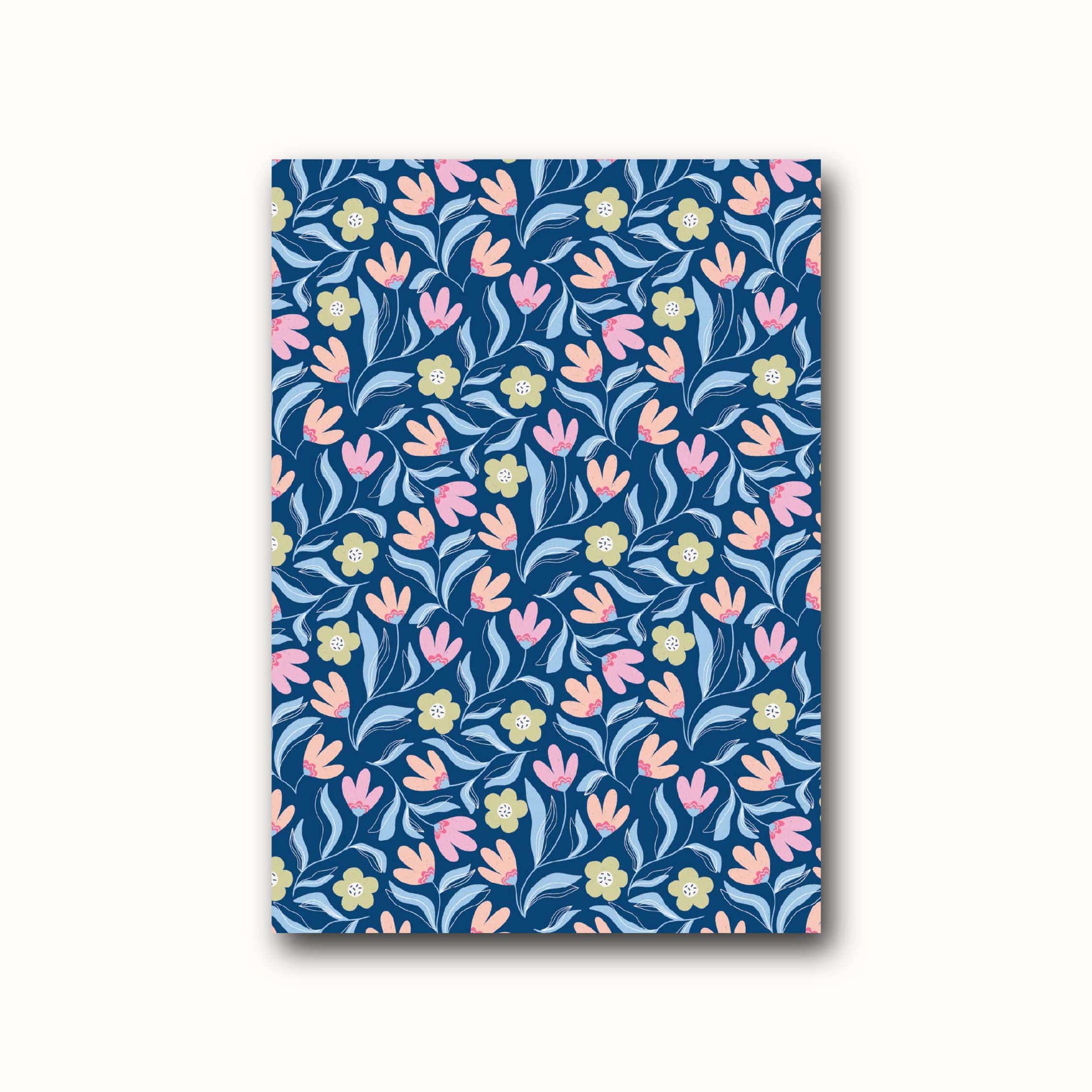 Carte | Floral Bleu Nuit