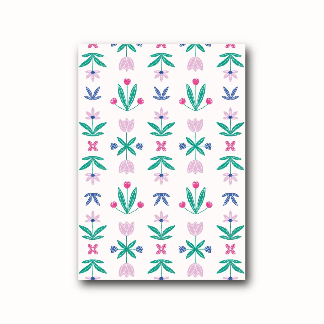Carte | Symétrie et fleurs