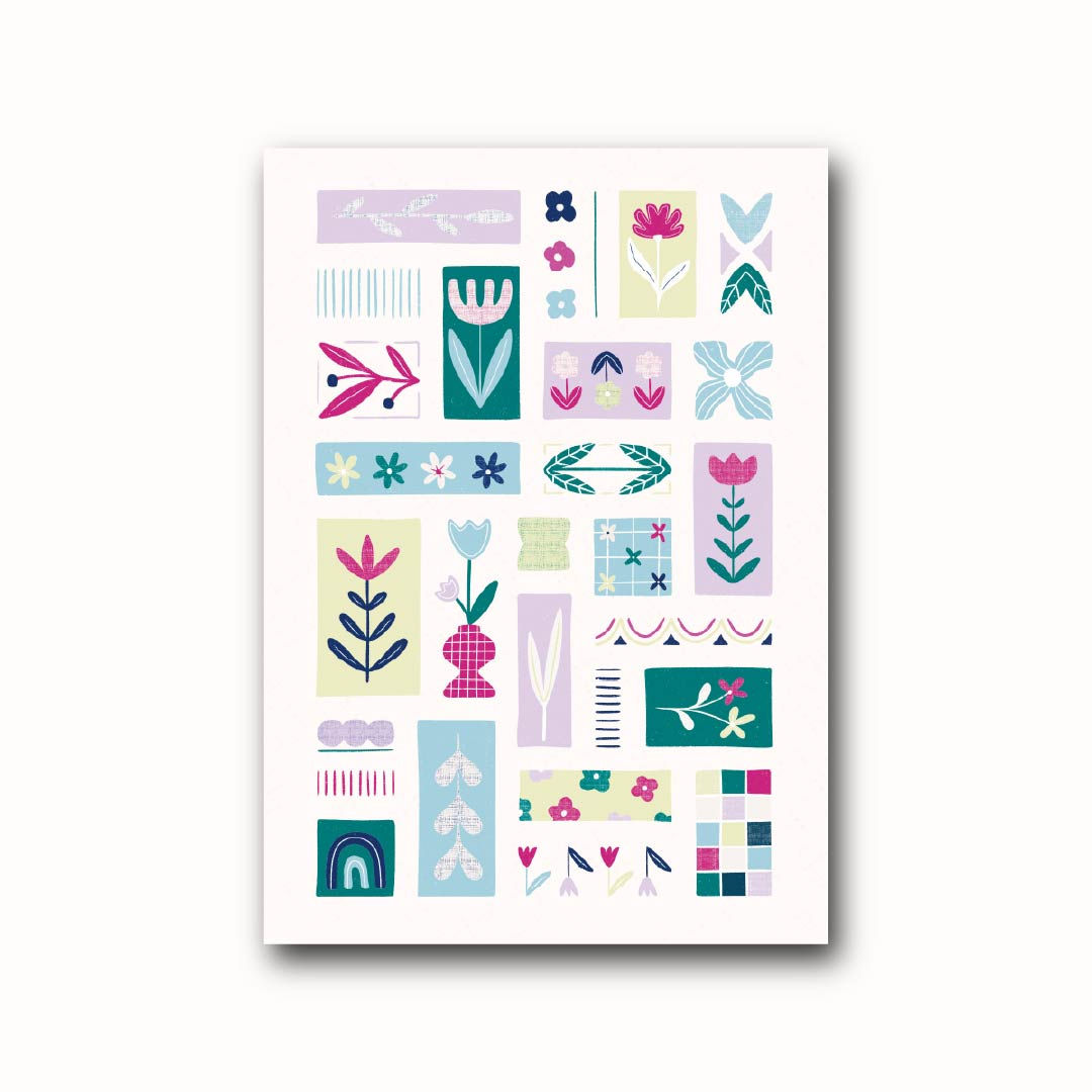 Carte | Patchwork floral