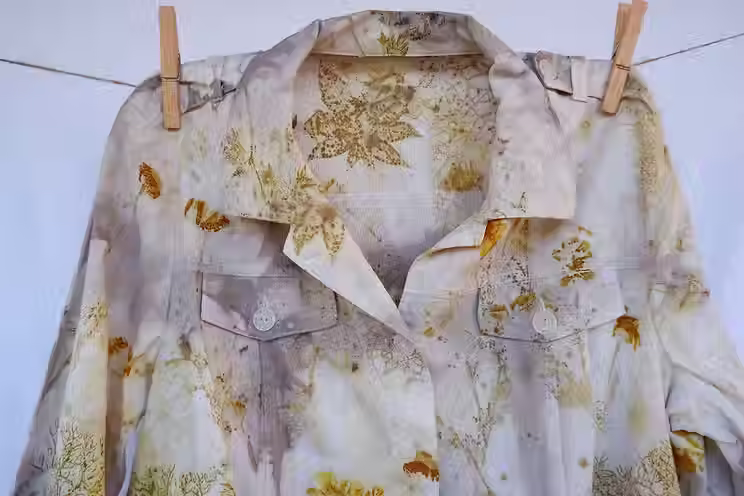 Thumbnail: Vintage Linen Spring Jacket – Botanical Eco Print
