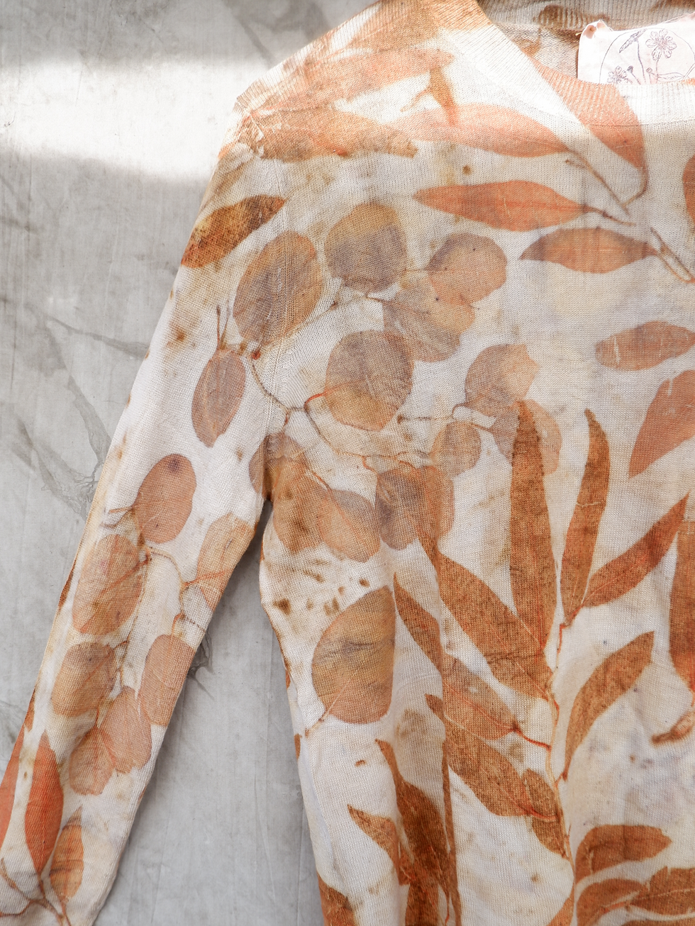 Thumbnail: Vintage Wool Sweater – Winter Eco Print
