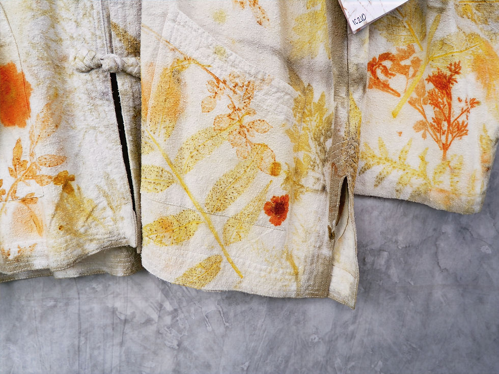 Thumbnail: Naturally Dyed Silk Jacket – Botanical Print