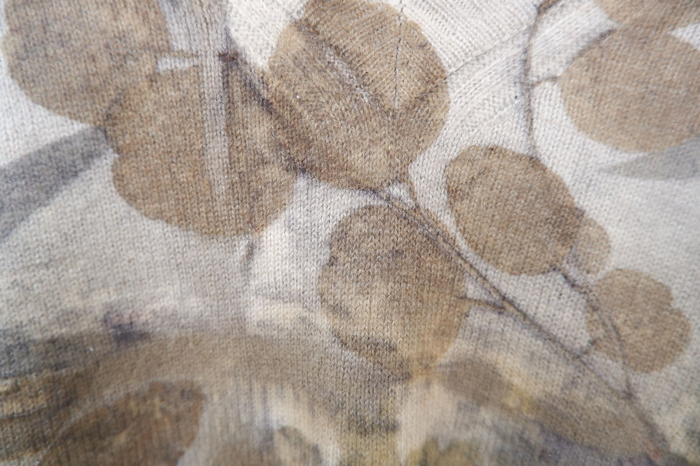 Thumbnail: Vintage Wool Sweater – Naturally Dyed & Ecoprinted