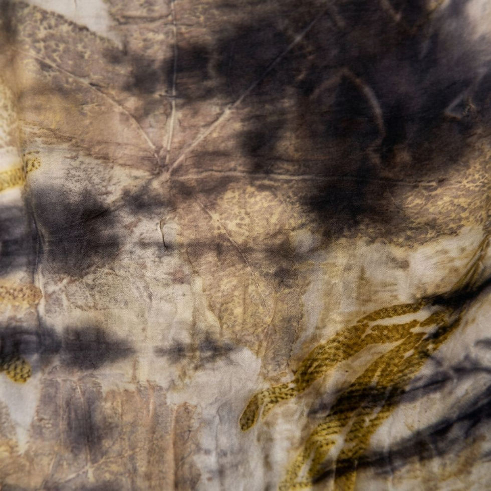 Thumbnail: Naturally Dyed Silk Scarf – Autumn Leaves