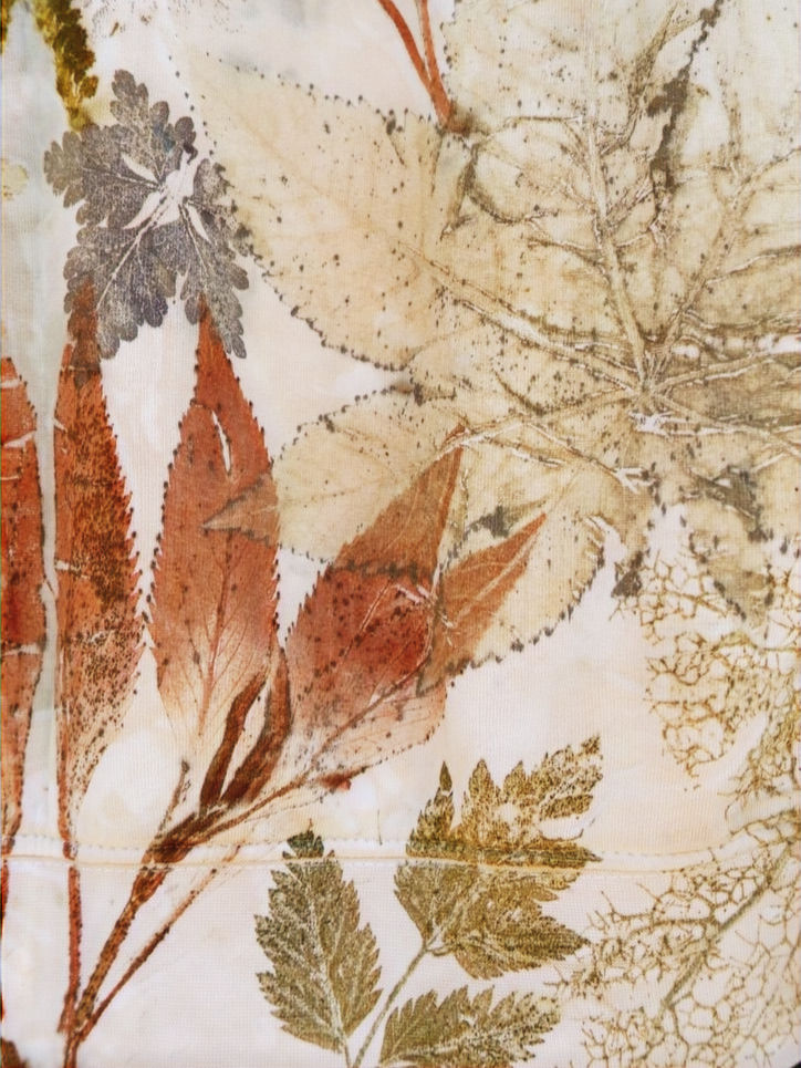 Thumbnail: Eco Print Hoodie – Spring Weeds