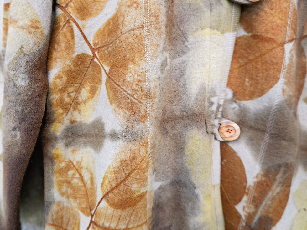 Thumbnail: Vintage Wool Jacket – Juglans Dyed & Autumn Eco Print