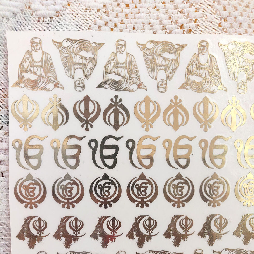Thumbnail: Metal transfer stickers - Sikh religious symbols