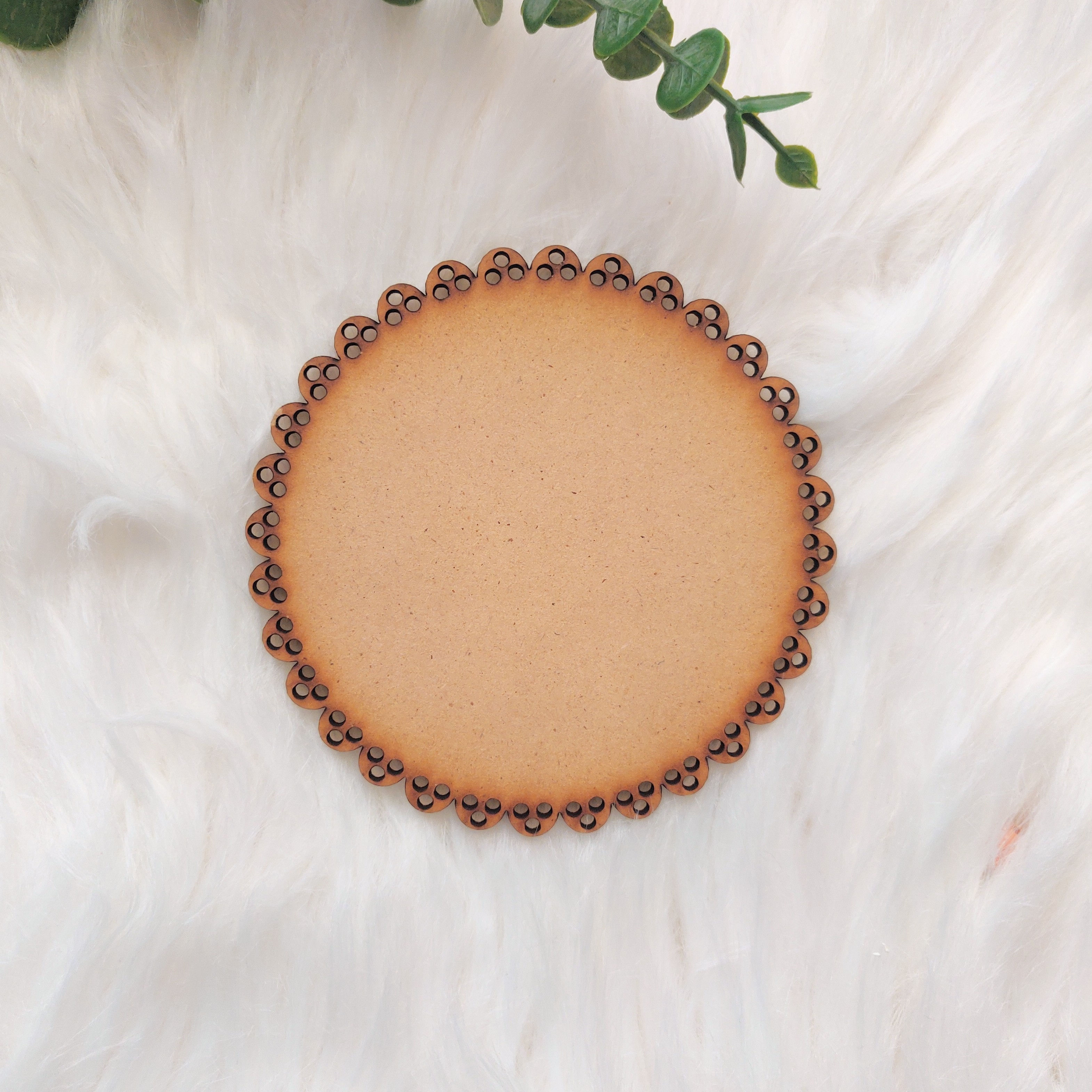 Round coaster - border design 3