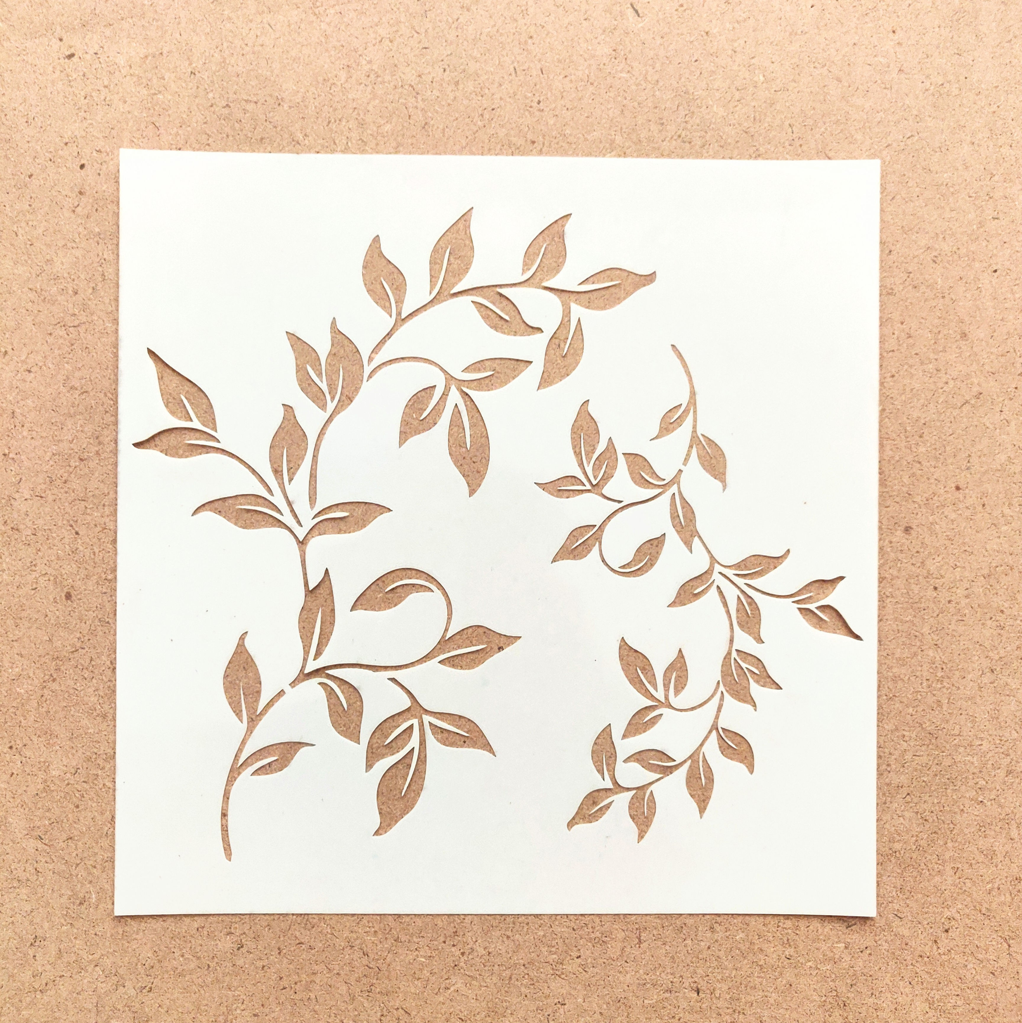 Stencil - bunch of leaves D2
