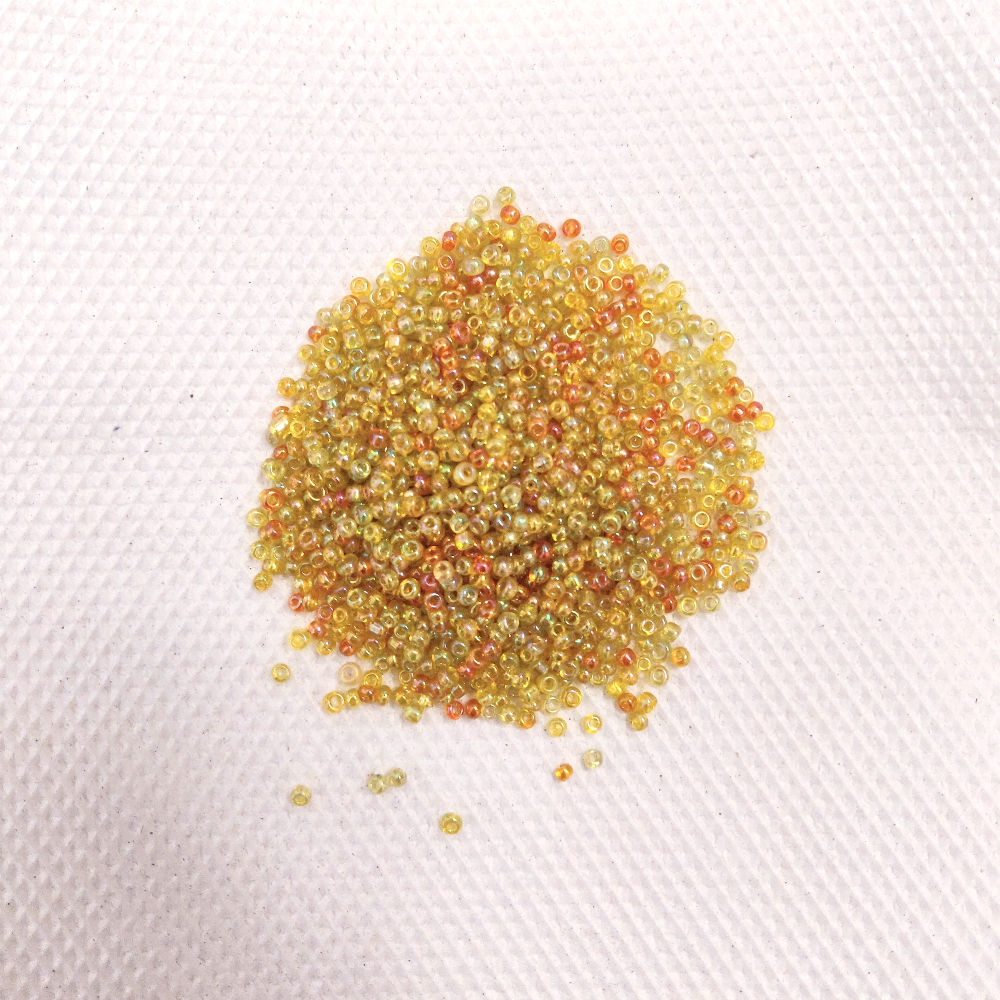 Sugar beads - Yellow Rainbow 100 gms