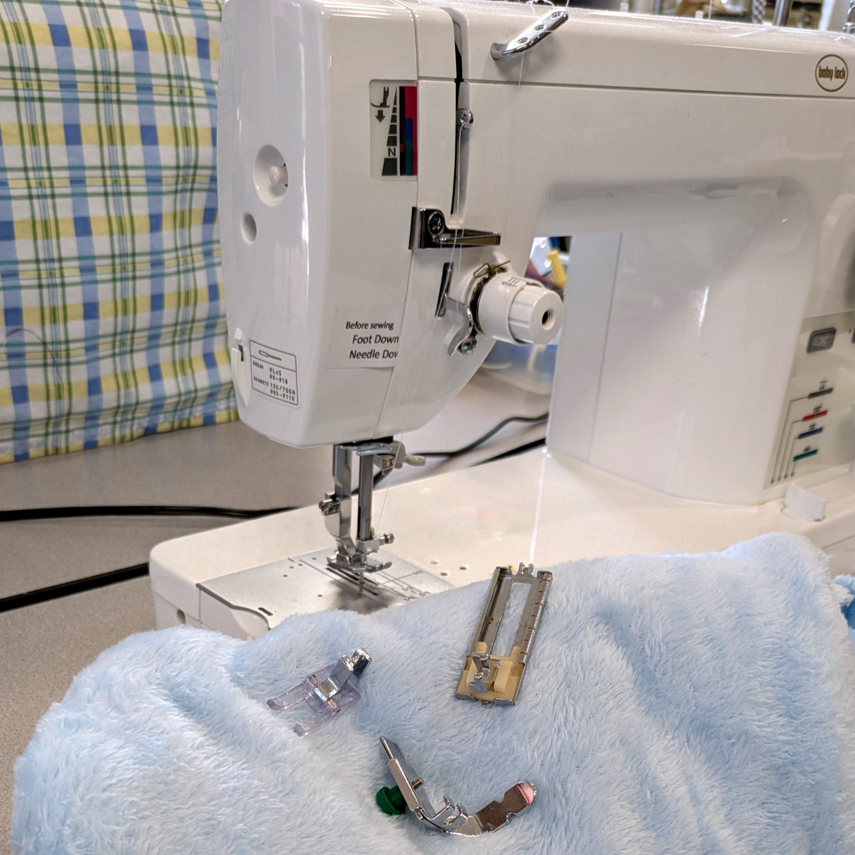 sewing machine feet representing the sewing machine 102 for adults class at city sewing room in st. louis