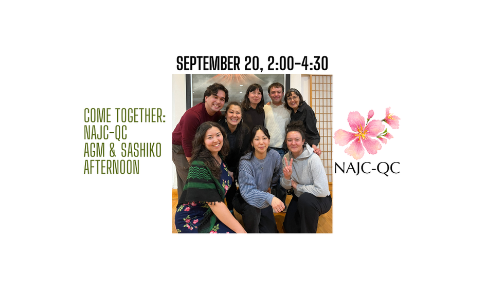 NAJC-Qc AGM Sep 20, 2:00-4:30