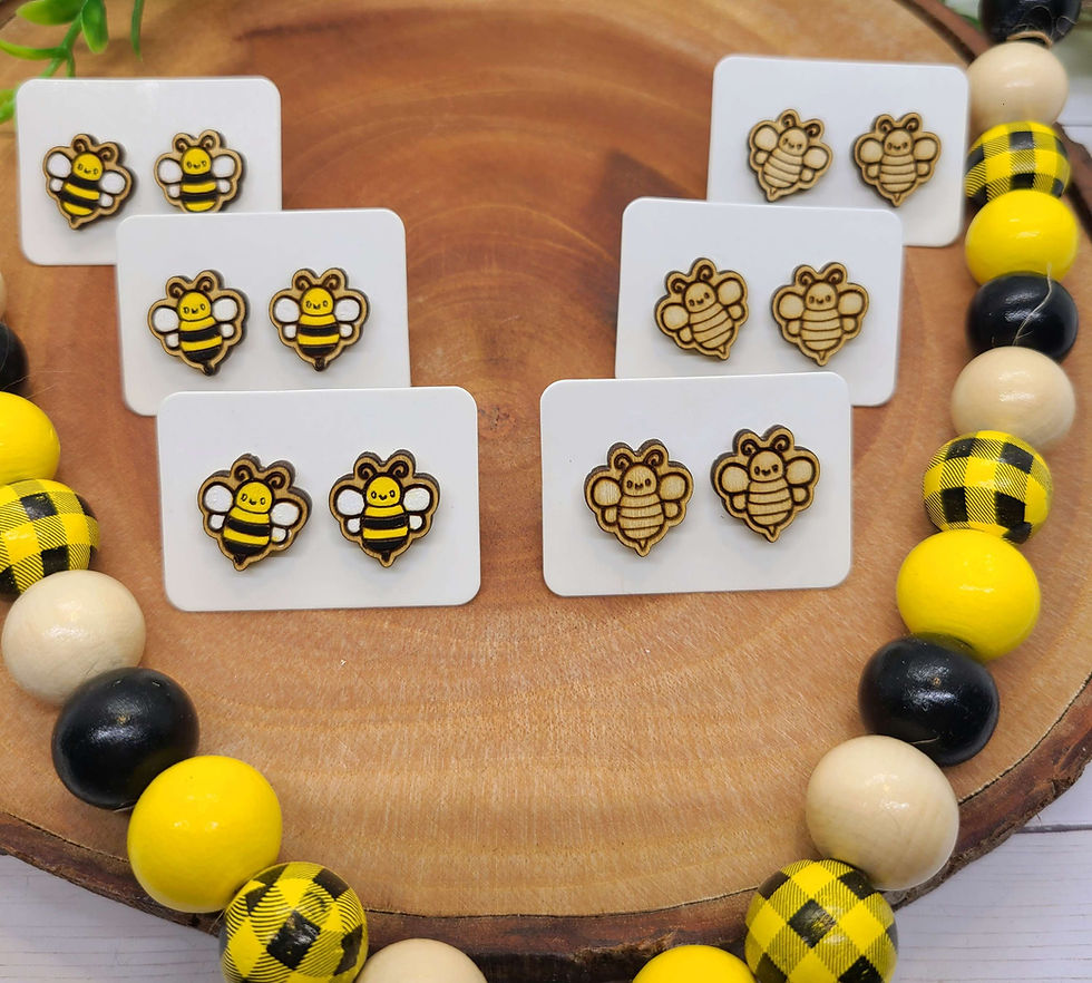 Thumbnail: Bee and Sunflower earrings