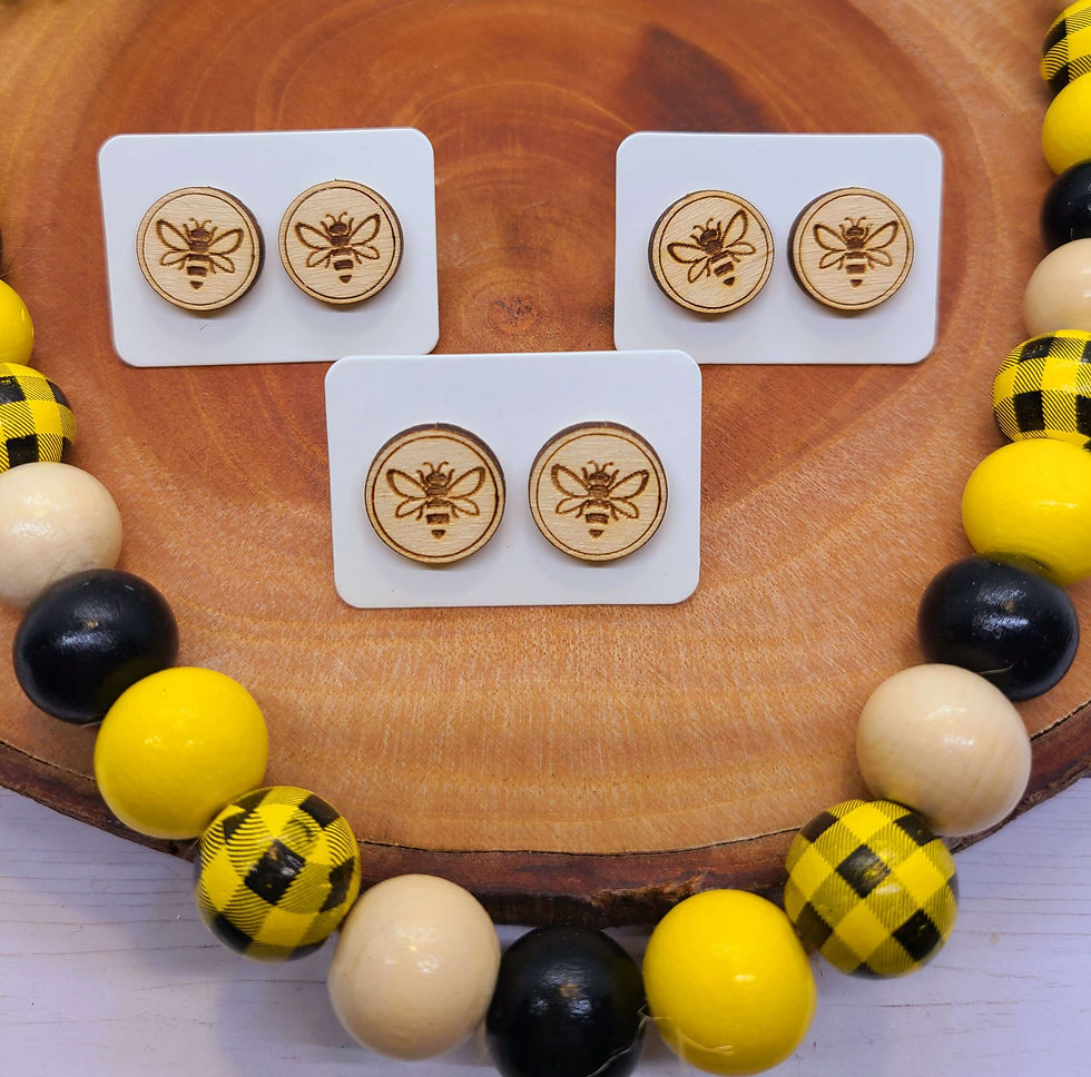 Thumbnail: Bee and Sunflower earrings