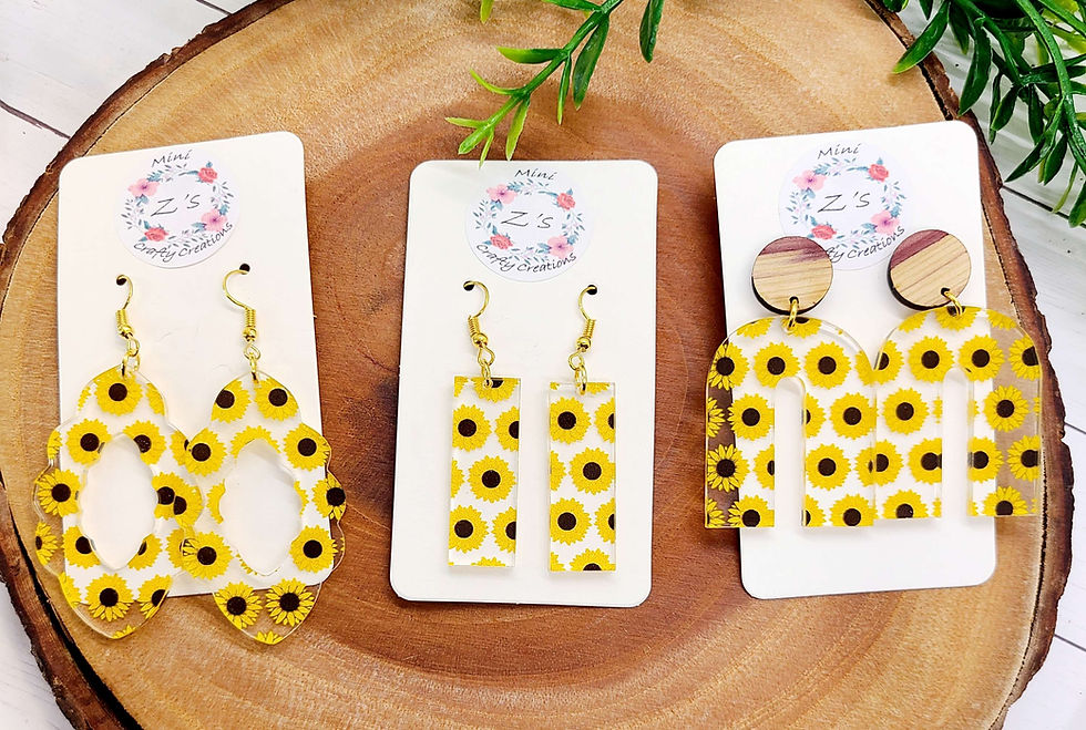 Thumbnail: Bee and Sunflower earrings