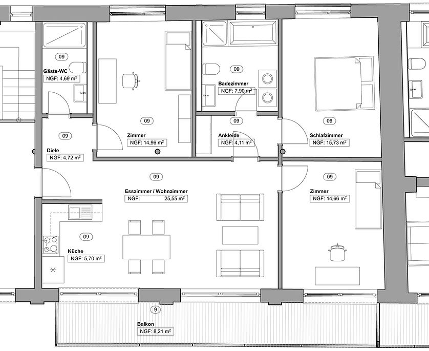 4 Raum Wohnung 1.OG , Unteraltenburg 24, 06217 Merseburg ab 06/2020 bezugsfertig