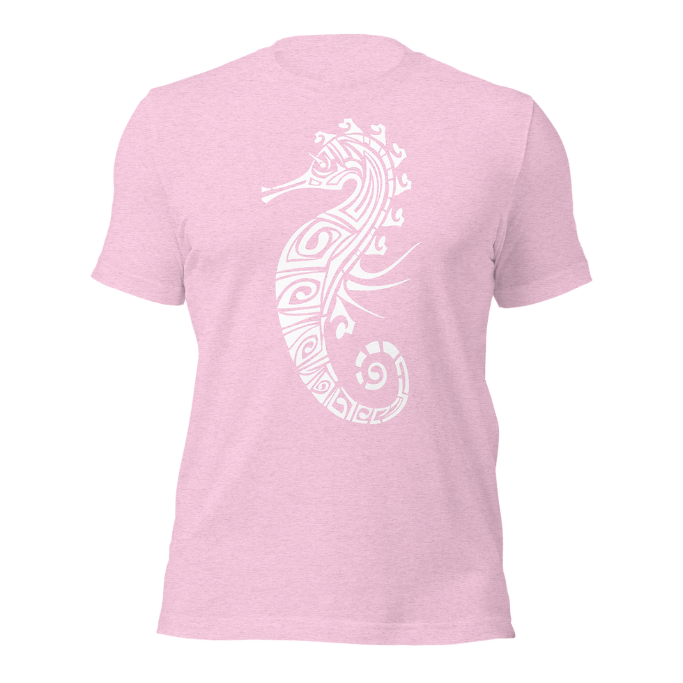Thumbnail: White Tribal Seahorse Tally Tee