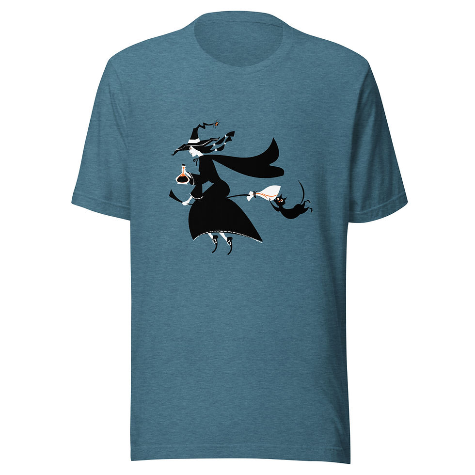Thumbnail: Retro Witch & Cat Tally Tee