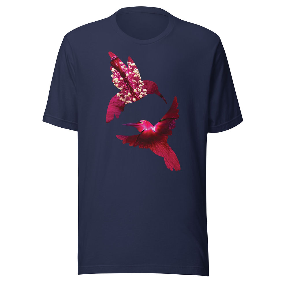 Thumbnail: Magenta Floral Hummingbirds Tally Tee