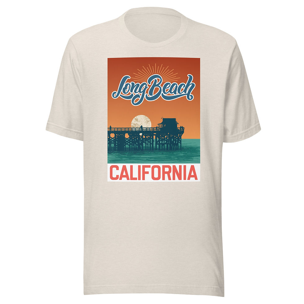 Thumbnail: Long Beach, California Sunset Tally Tee