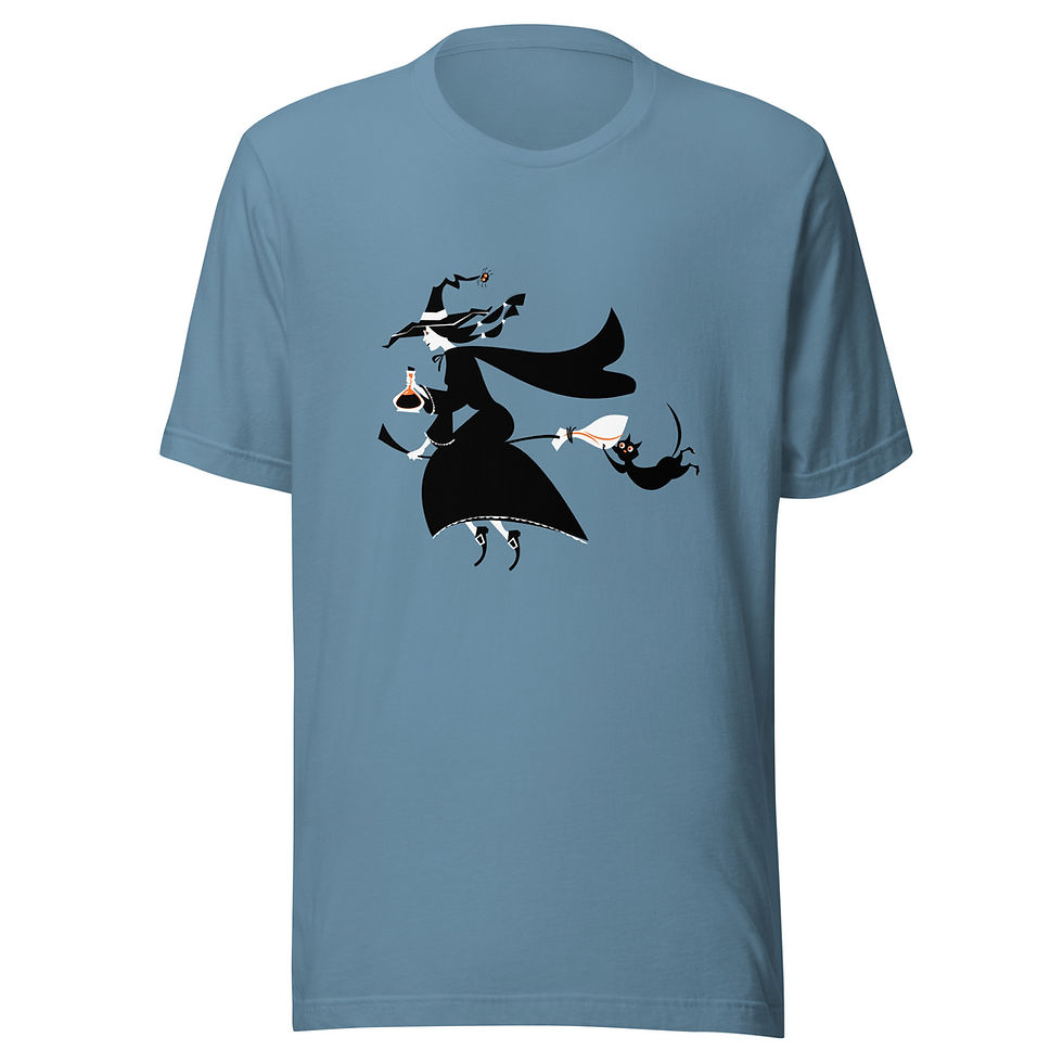 Thumbnail: Retro Witch & Cat Tally Tee