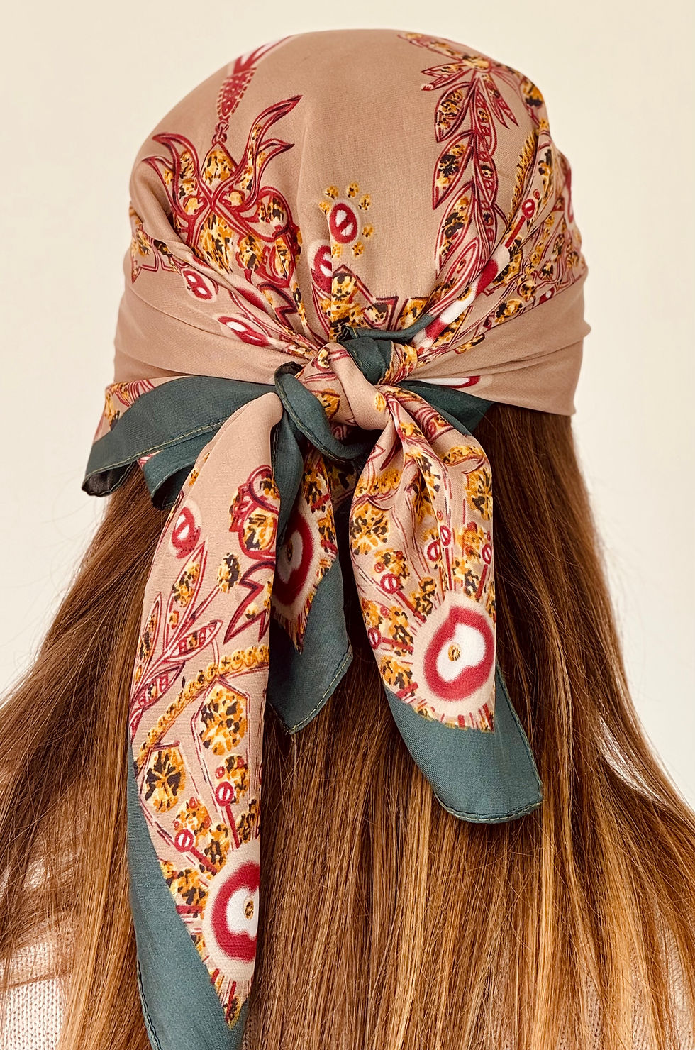 Miniature : Foulard Beige et Rose