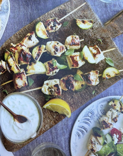 Chicken Souvlaki with Tzatziki