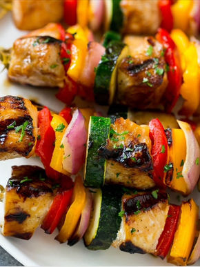 Grilled Chicken Vegetable Kebabs