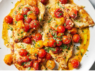 Lemon & Garlic Chicken with Cherry Tomatoes